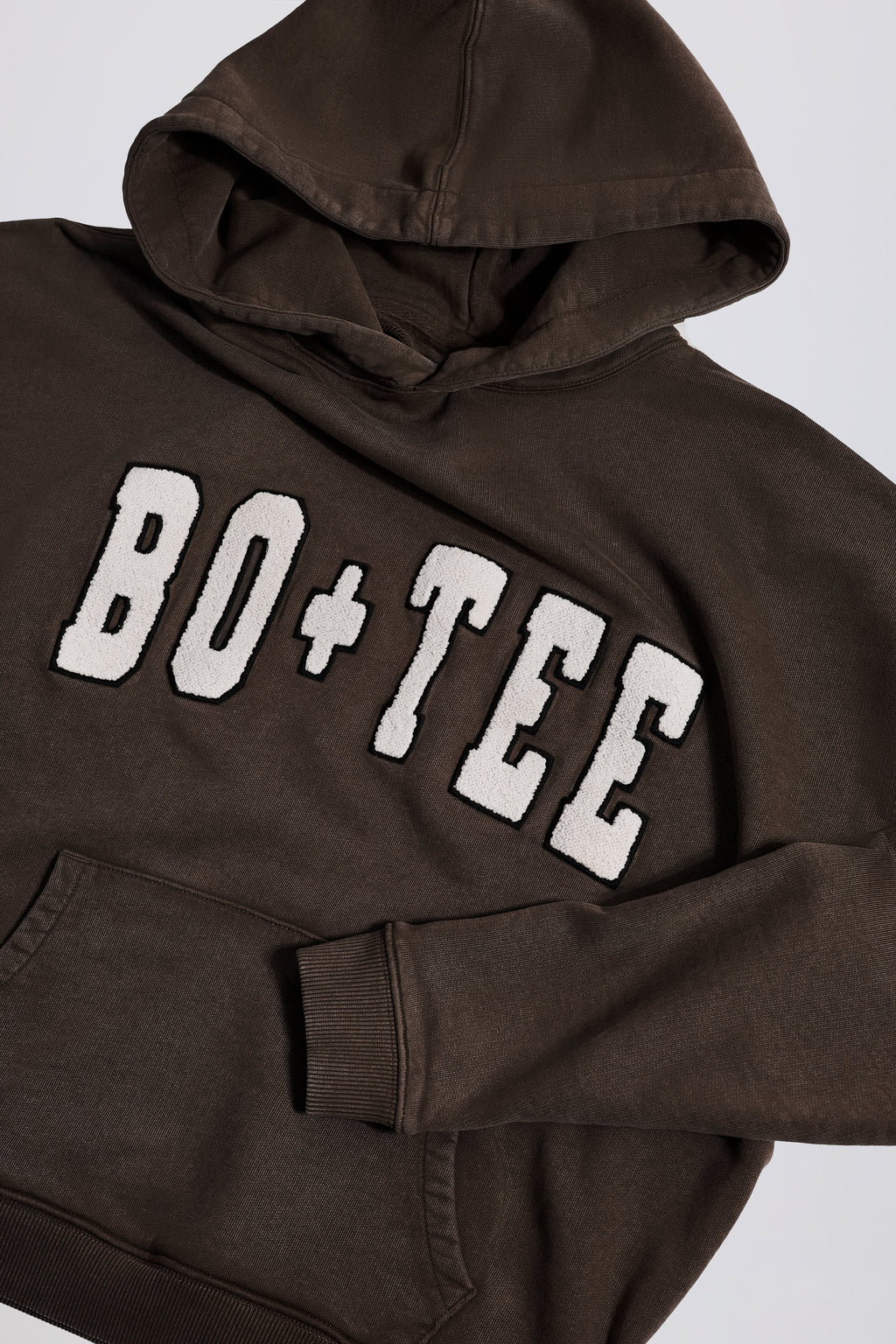 Acid Wash Oversized Hoodie in Brown