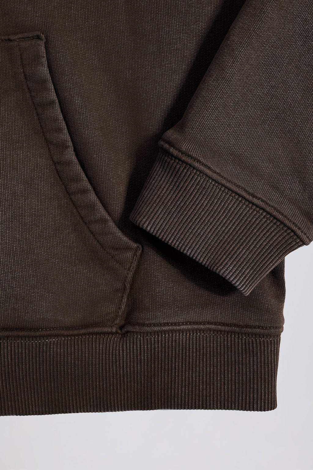 Acid Wash Oversized Hoodie in Brown