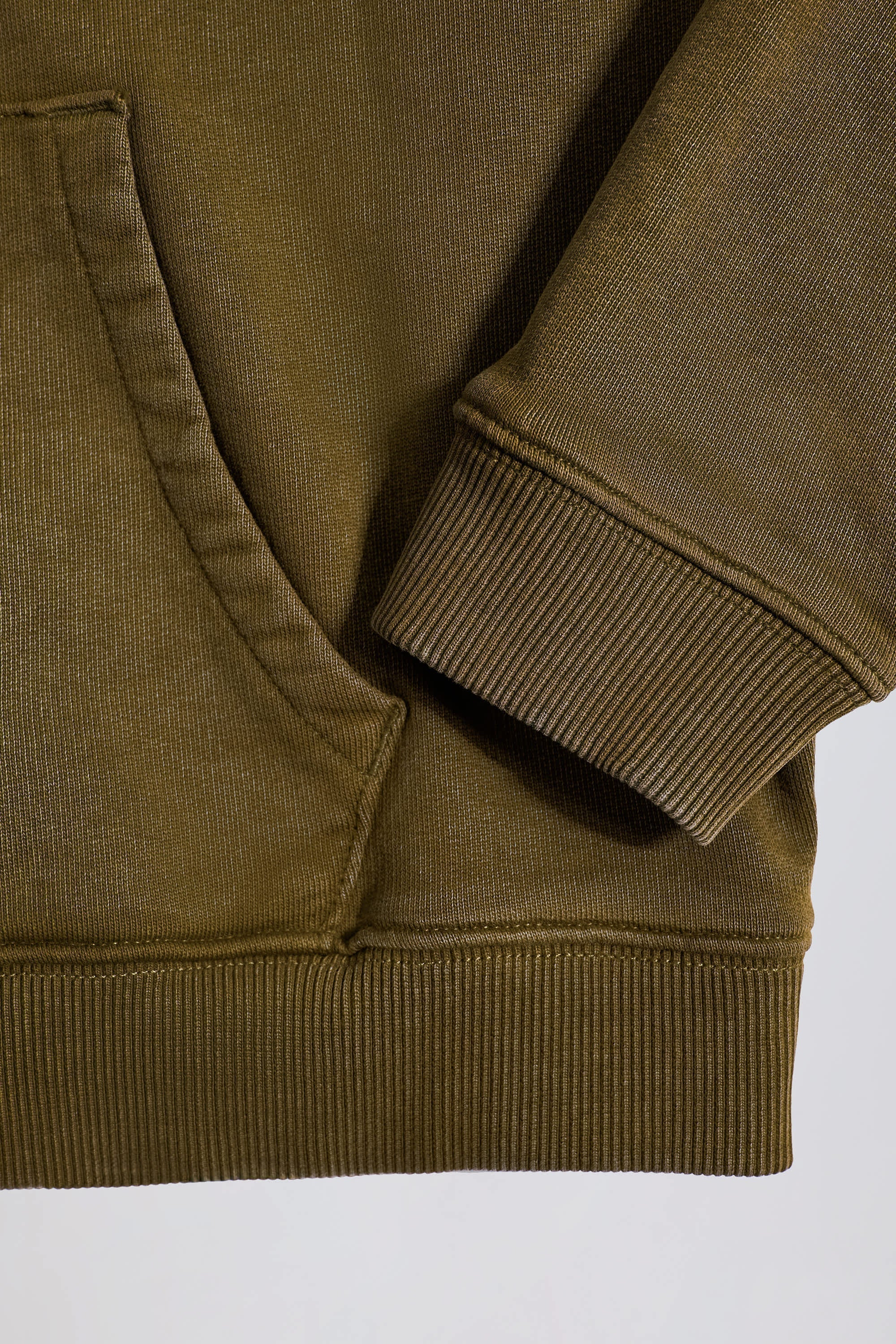 Acid Wash Oversized Hoodie in Dark Green